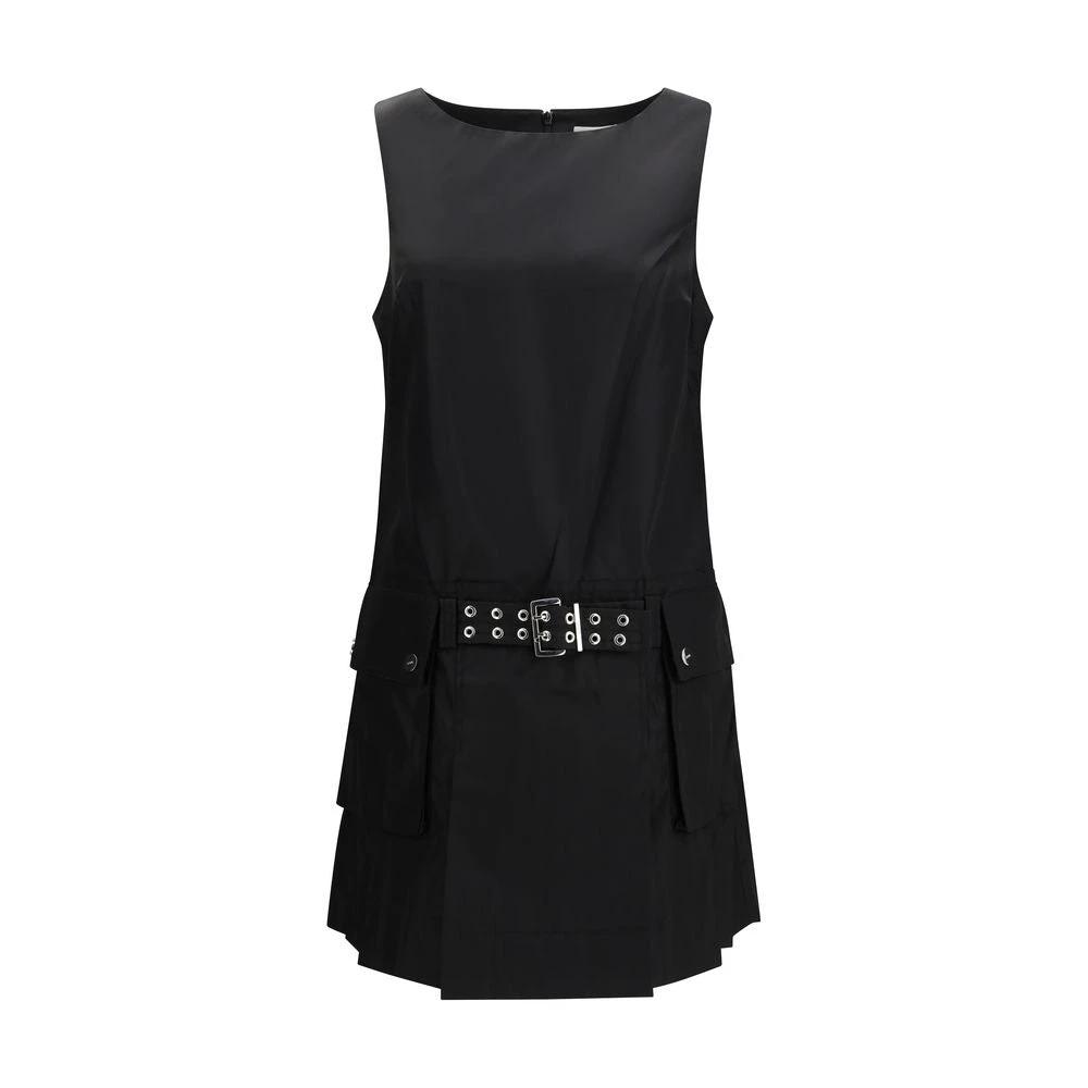 ganni dress sale Ganni Black Recycled Polyamide Casual Dress – Ask Me Wear