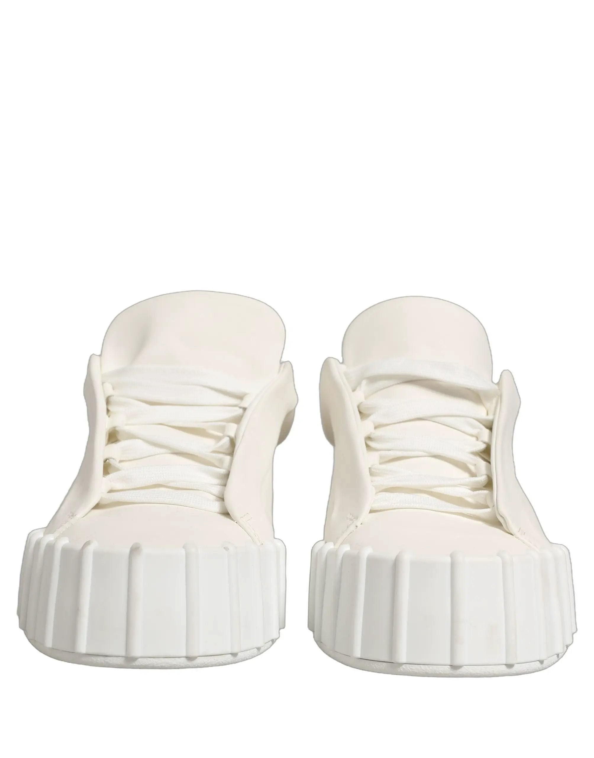 Dolce & Gabbana White Leather Low Top Lace Up Sneakers Shoes – Ask