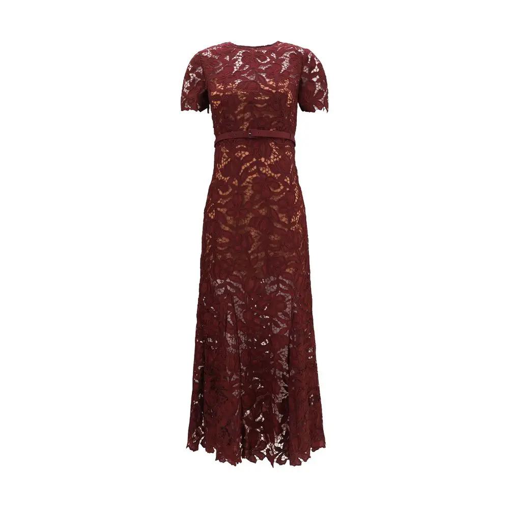 self portrait lace dress sale Pleated scalloped lace mini dress - white