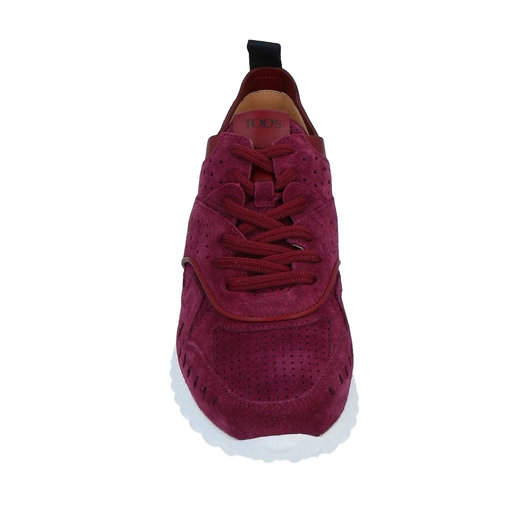 Tod's Fondo Sportivo 80A Allacciata Sneakers in Burgundy