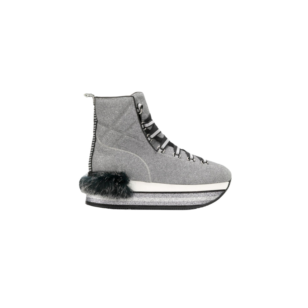 Hogan Maxi H222 Rabbit Fur Ankle Boots