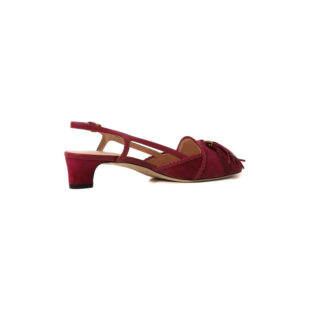 Tod's Cuoio T35 Leather Sandals in Fuschia