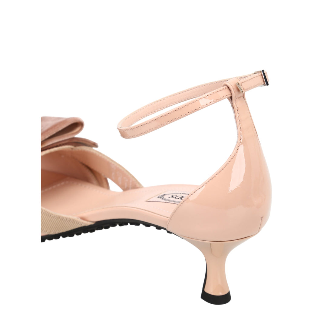Tod's Leather Heeled Sandals in Pink