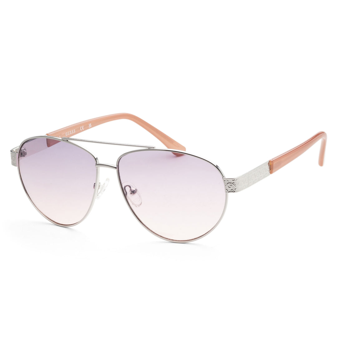 Guess Men's 60 mm Shiny Light Nickeltin Sunglasses GF0414-10B