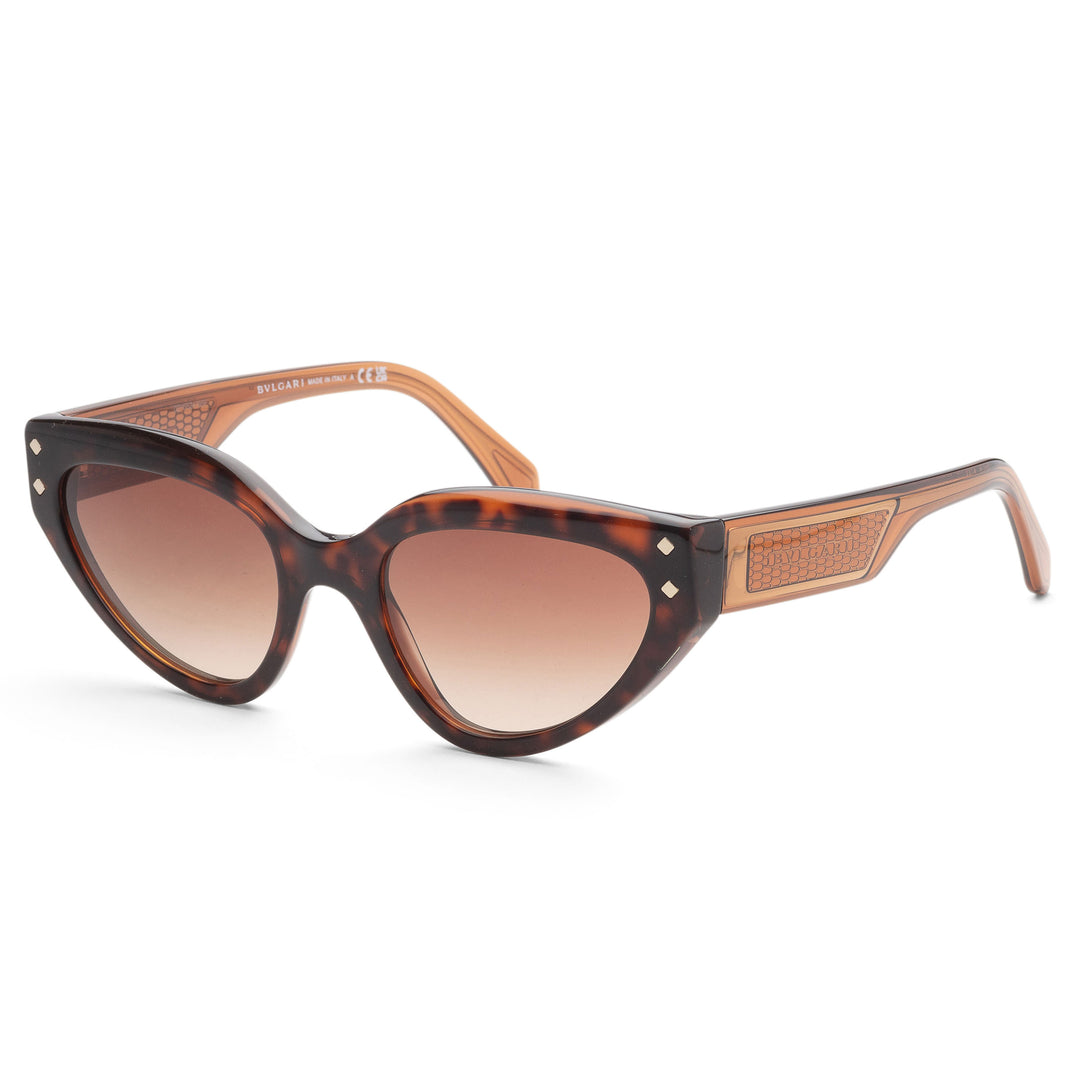 Bulgari Women's 53mm Havana on Transparent Sunglasses BV8256-549613-53