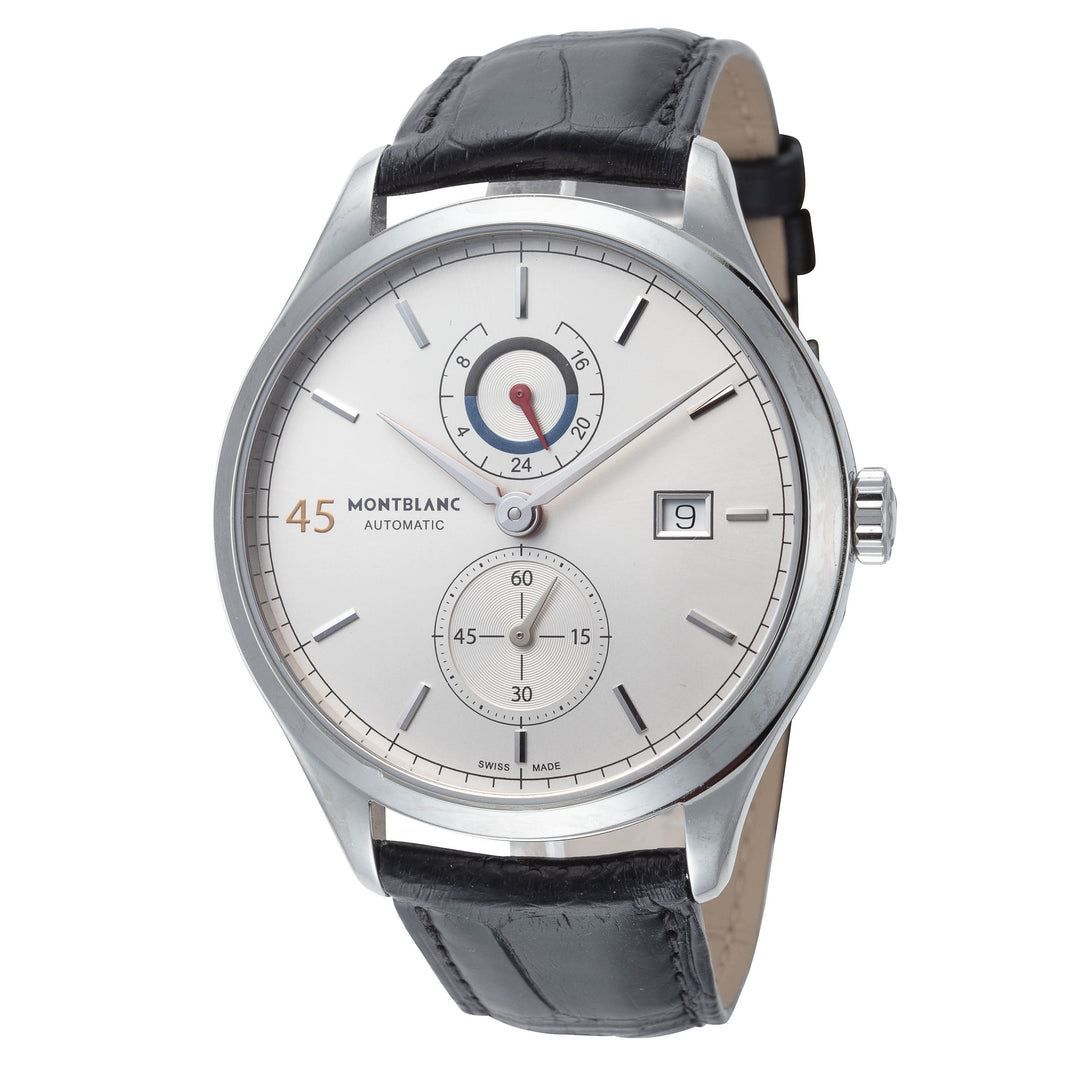 Montblanc Men's Heritage GMT 41mm Leather Automatic Watch MB114172