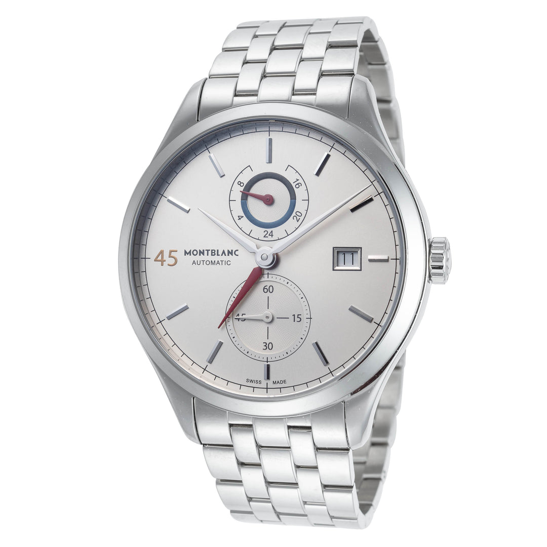 Montblanc Men's Heritage GMT 41mm Stainless Steel Automatic Watch MB114173