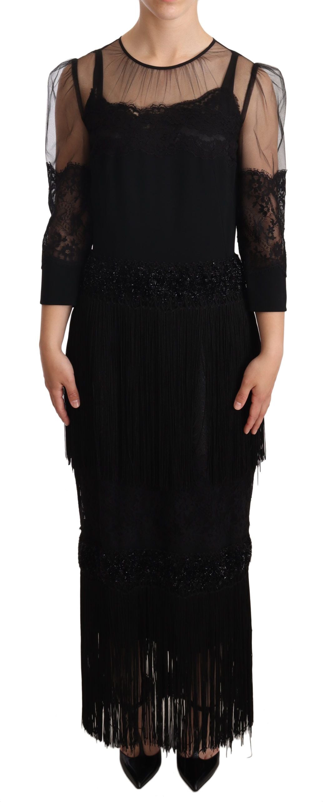 Dolce Gabbana Lace Maxi Dress Black 9164 Ask Me Wear Dolce Gabbana Lace Maxi Dress Black 9164 Ask Me Wear