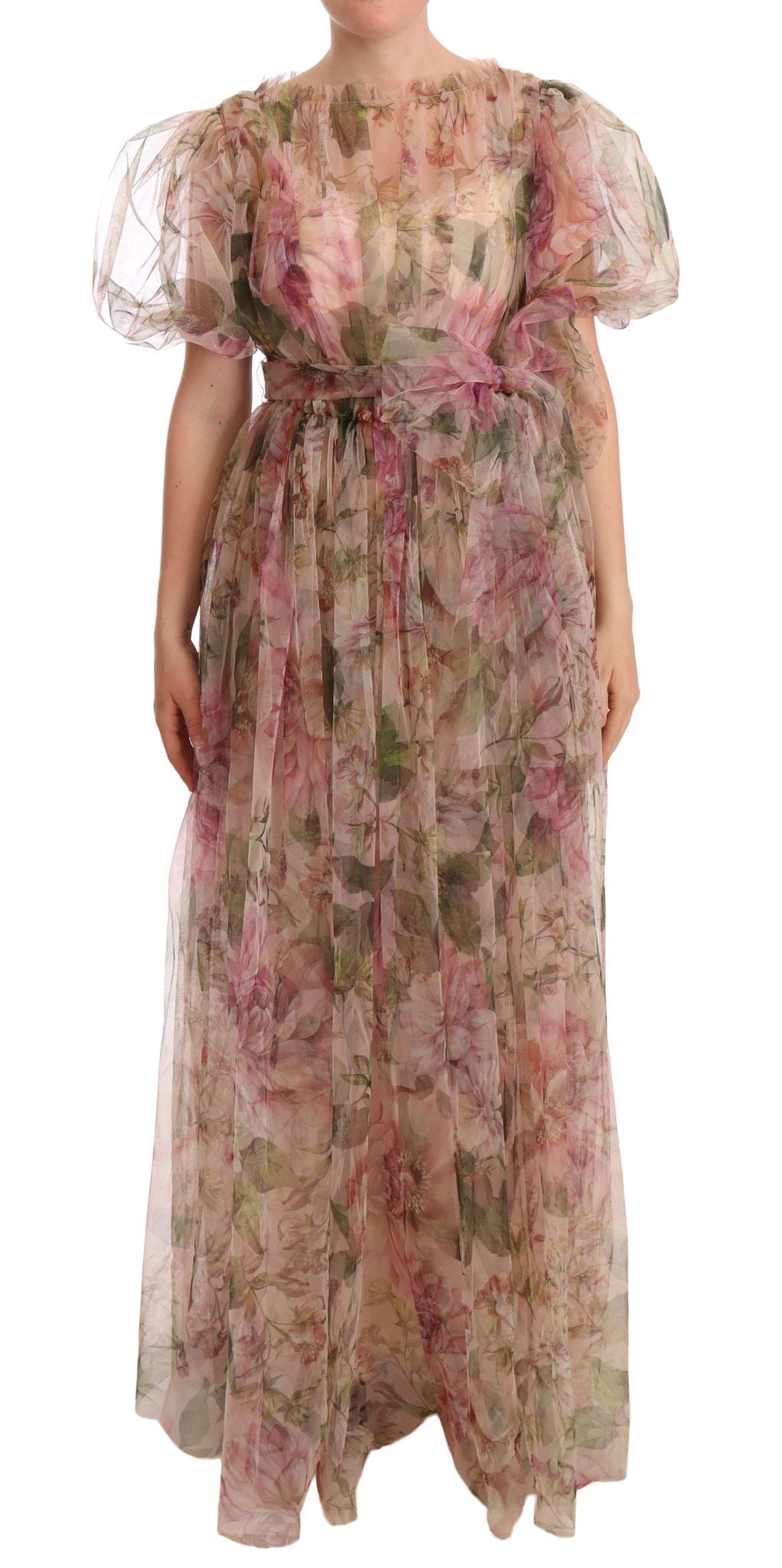 dolce gabbana floral maxi dress Long floral-print chiffon dress in Print for Women