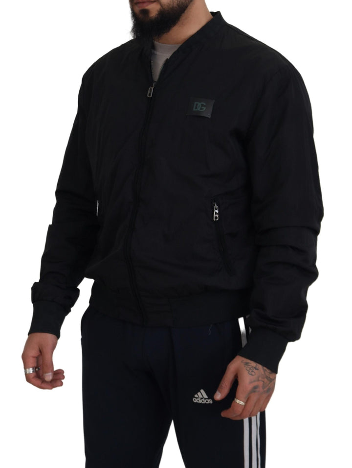 Dolce & Gabbana - Dolce & Gabbana Elegant Black Bomber Jacket - JKT3478 - 46 - Ask Me Wear