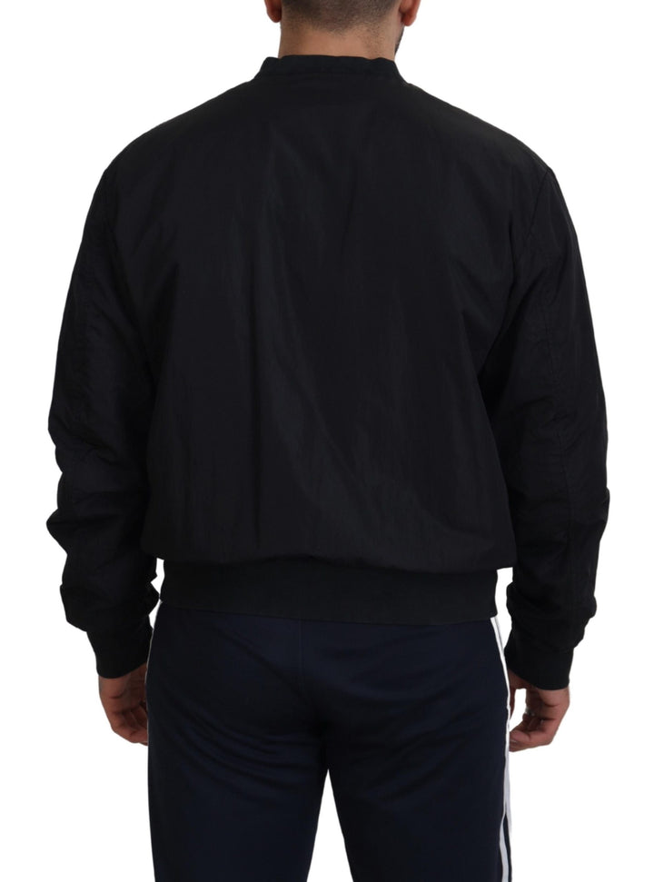 Dolce & Gabbana - Dolce & Gabbana Elegant Black Bomber Jacket - JKT3478 - 46 - Ask Me Wear