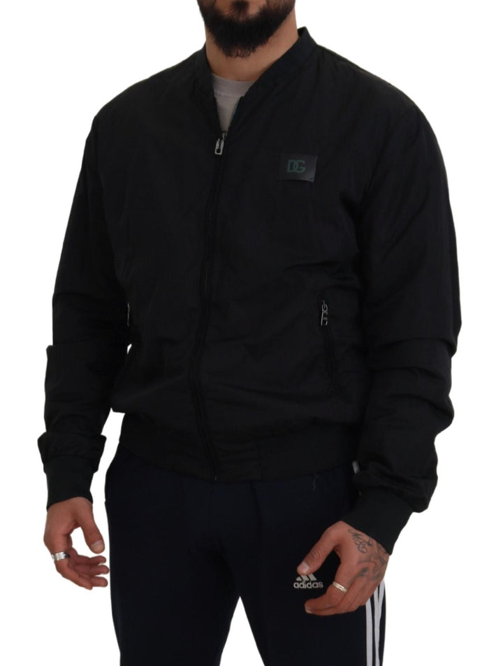 Dolce & Gabbana - Dolce & Gabbana Elegant Black Bomber Jacket - JKT3478 - 46 - Ask Me Wear