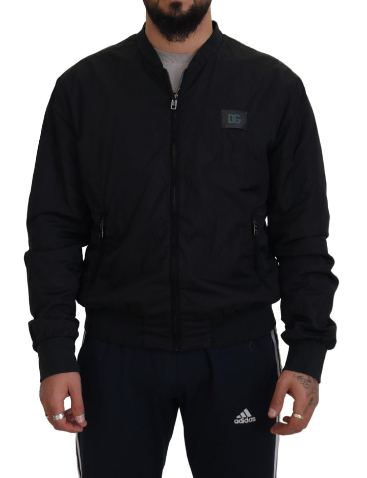 Dolce & Gabbana - Dolce & Gabbana Elegant Black Bomber Jacket - JKT3478 - 46 - Ask Me Wear