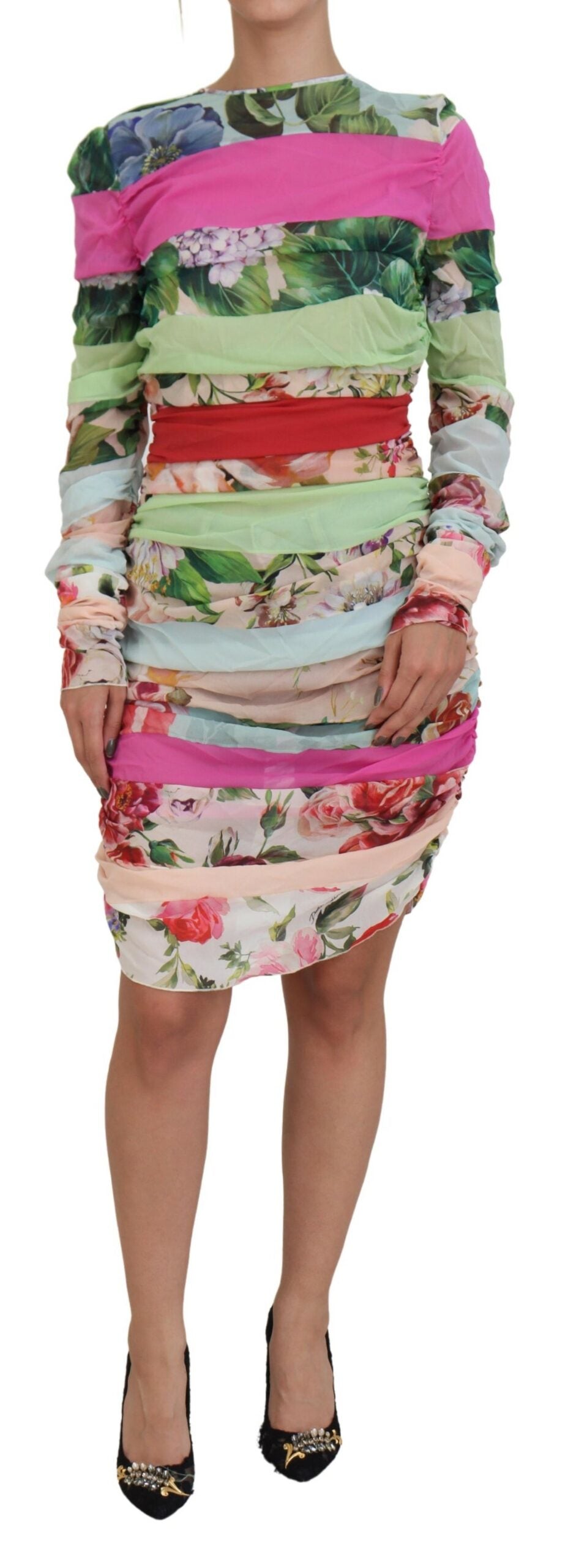 Dolce & Gabbana Floral Sheath Bodycon Silk Dress IT44 | L Dolce & Gabbana Floral Sheath Bodycon Silk Dress IT44 | L