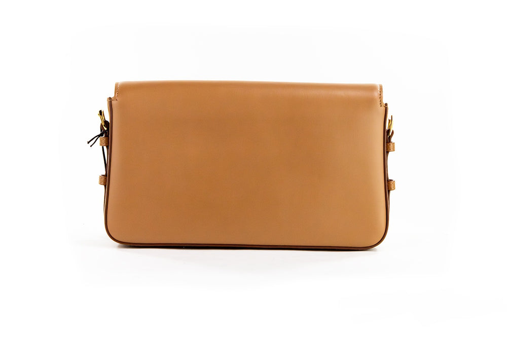 Burberry - Burberry Grace Small Nutmeg Smooth Leather Flap Crossbody Clutch Handbag Purse - 33147 - Ask Me Wear