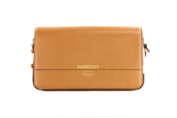 Burberry - Burberry Grace Small Nutmeg Smooth Leather Flap Crossbody Clutch Handbag Purse - 33147 - Ask Me Wear