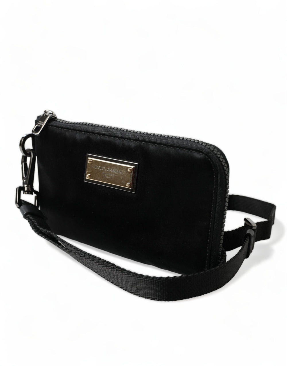 Dolce & Gabbana - Dolce & Gabbana Elegant Black Nylon & Leather Pouch - BAG1373 - Ask Me Wear