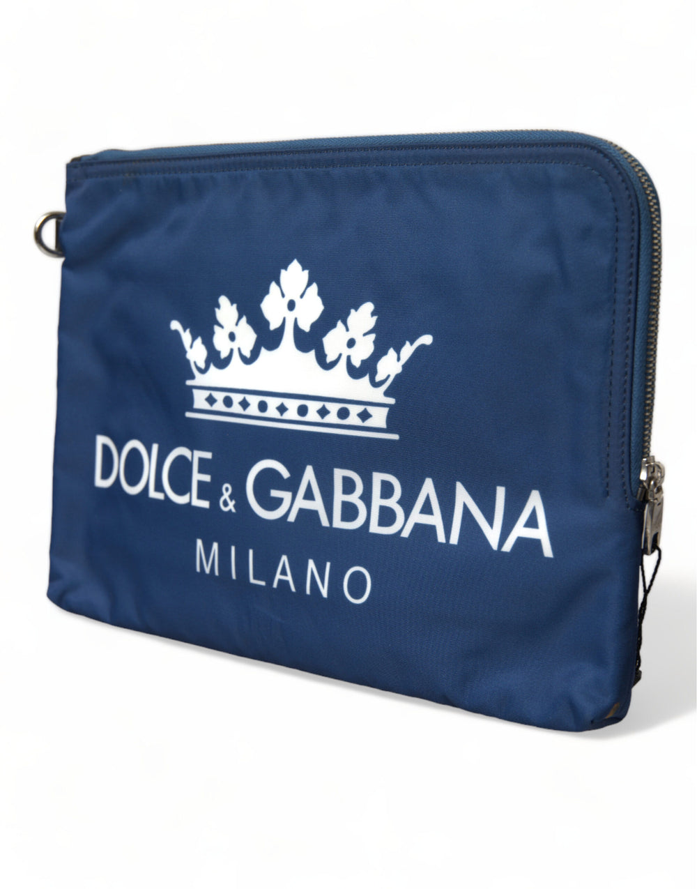 Dolce & Gabbana - Dolce & Gabbana Elegant Blue Nylon Zipped Clutch - BAG1376 - Ask Me Wear