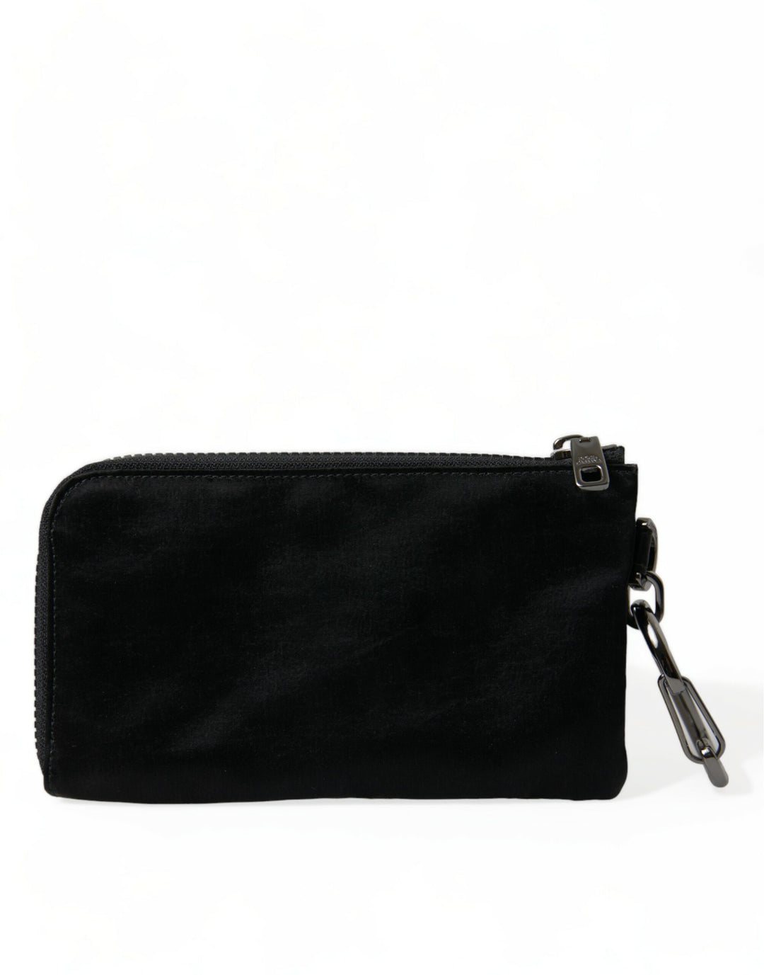Dolce & Gabbana - Dolce & Gabbana Elite Black Nylon & Leather Pouch with Logo Detail - BAG1327 - Ask Me Wear