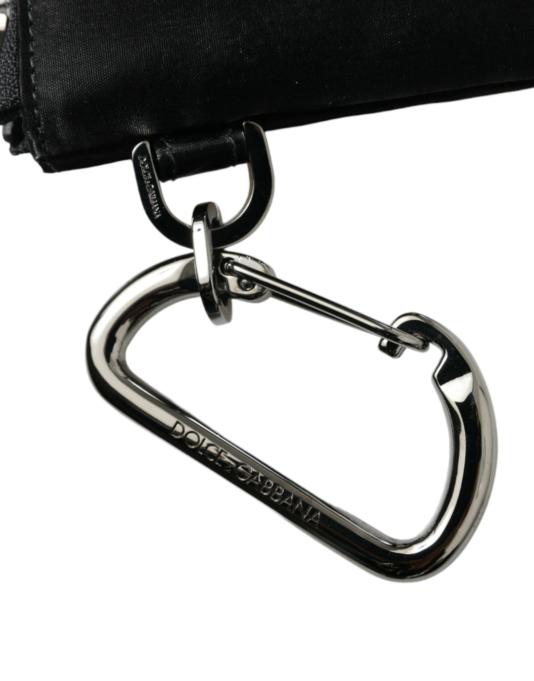 Dolce & Gabbana - Dolce & Gabbana Elite Black Nylon & Leather Pouch with Logo Detail - BAG1327 - Ask Me Wear