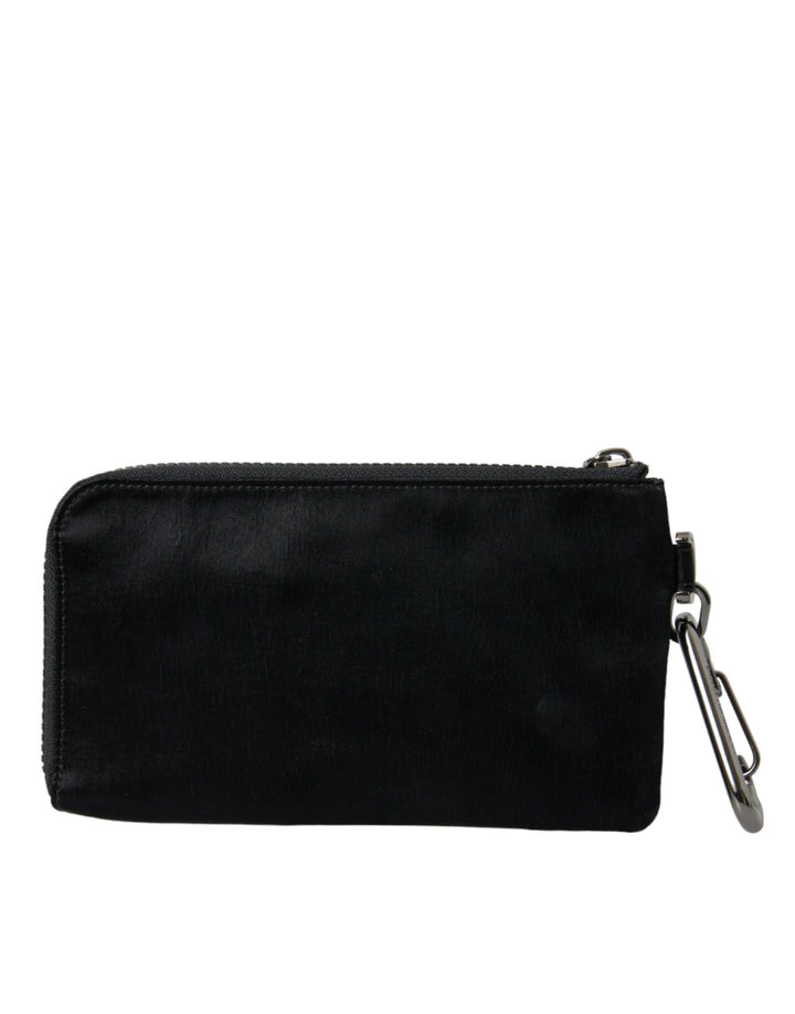 Dolce & Gabbana - Dolce & Gabbana Sleek Designer Nylon - Leather Pouch in Black - BAG1122 - Ask Me Wear