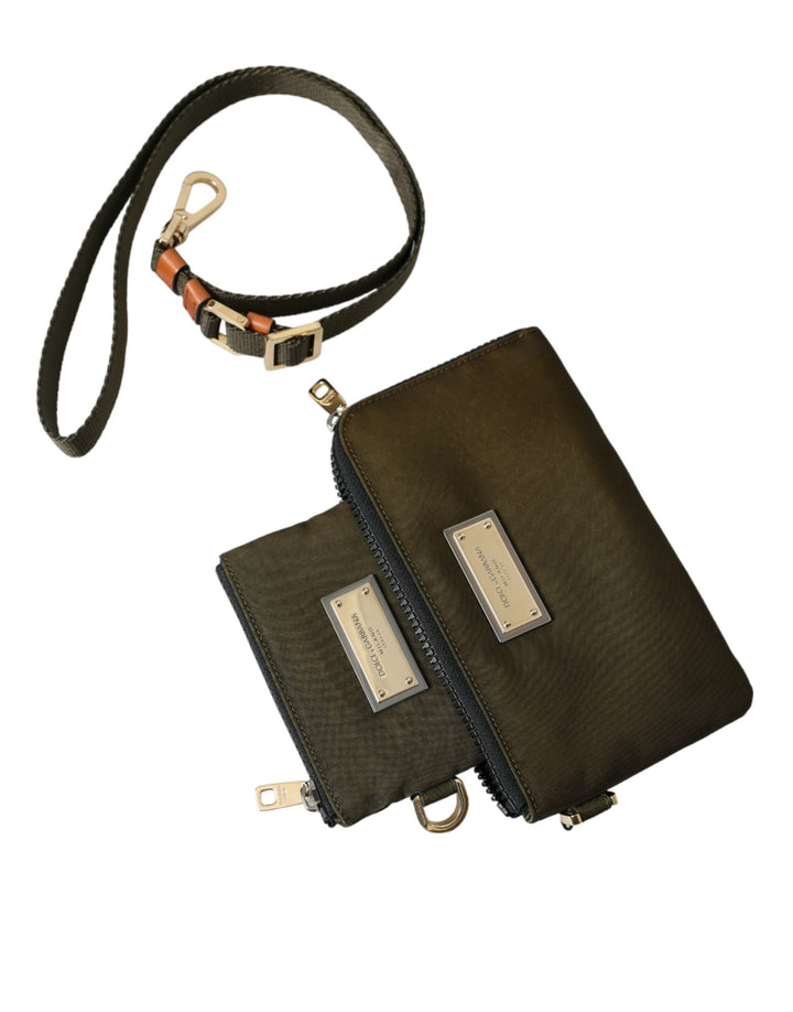 Dolce & Gabbana - Dolce & Gabbana Elegant Dark Green Multifunctional Kit - BAG1129 - Ask Me Wear