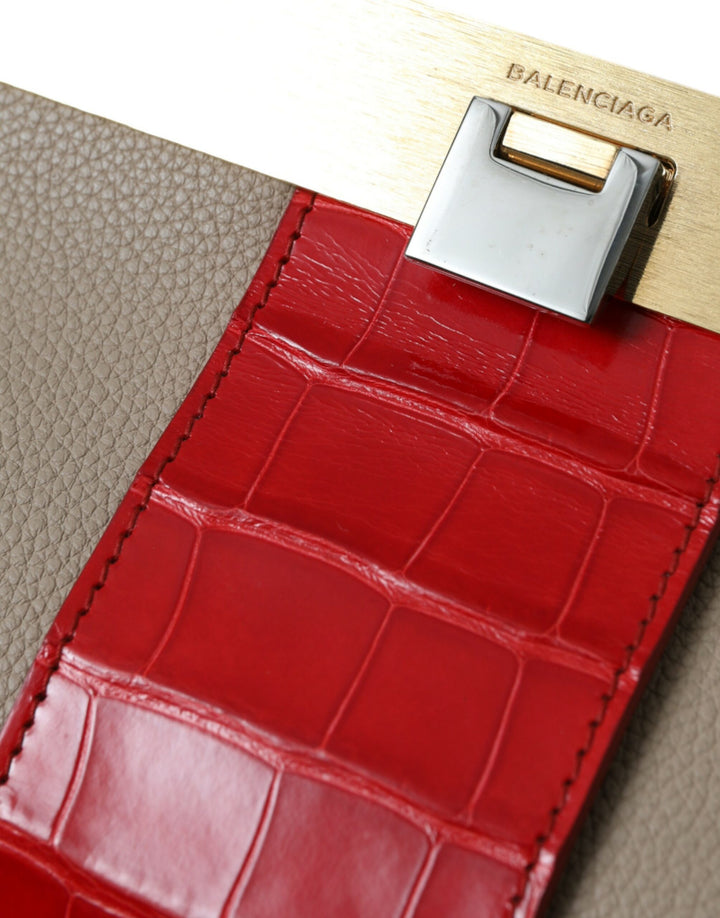 Balenciaga - Balenciaga Two Tone Exotic Leather Clutch - BAG1173 - Ask Me Wear