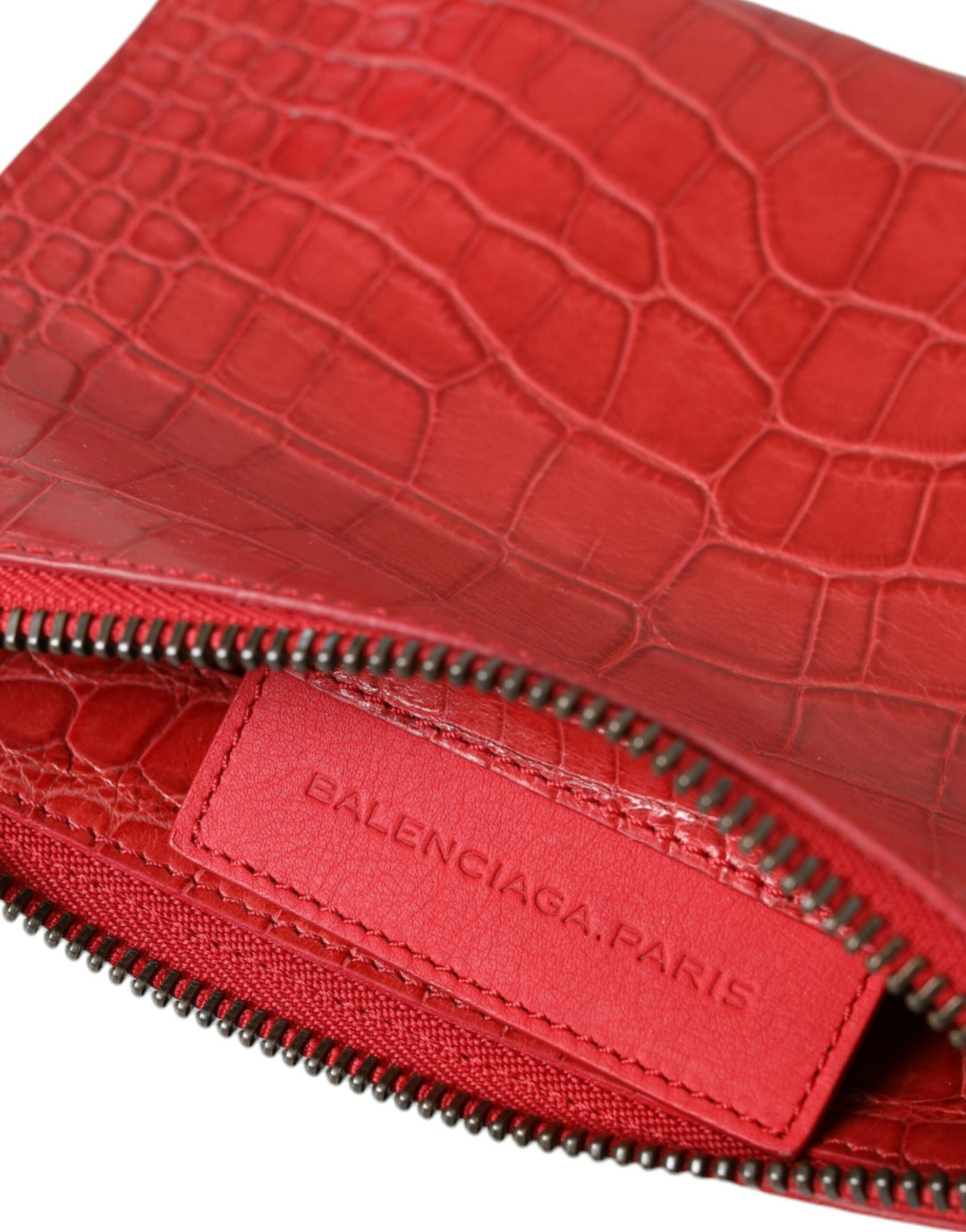 Balenciaga - Balenciaga Exotic Red Alligator Leather Clutch - BAG1165 - Ask Me Wear