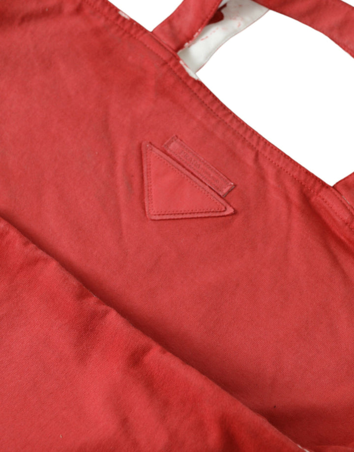Prada - Prada Chic Red and White Fabric Tote Bag - BAG1192 - Ask Me Wear