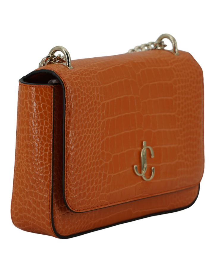Jimmy Choo - Jimmy Choo Amber Orange Leather Shoulder Bag - 196176862228 - Ask Me Wear