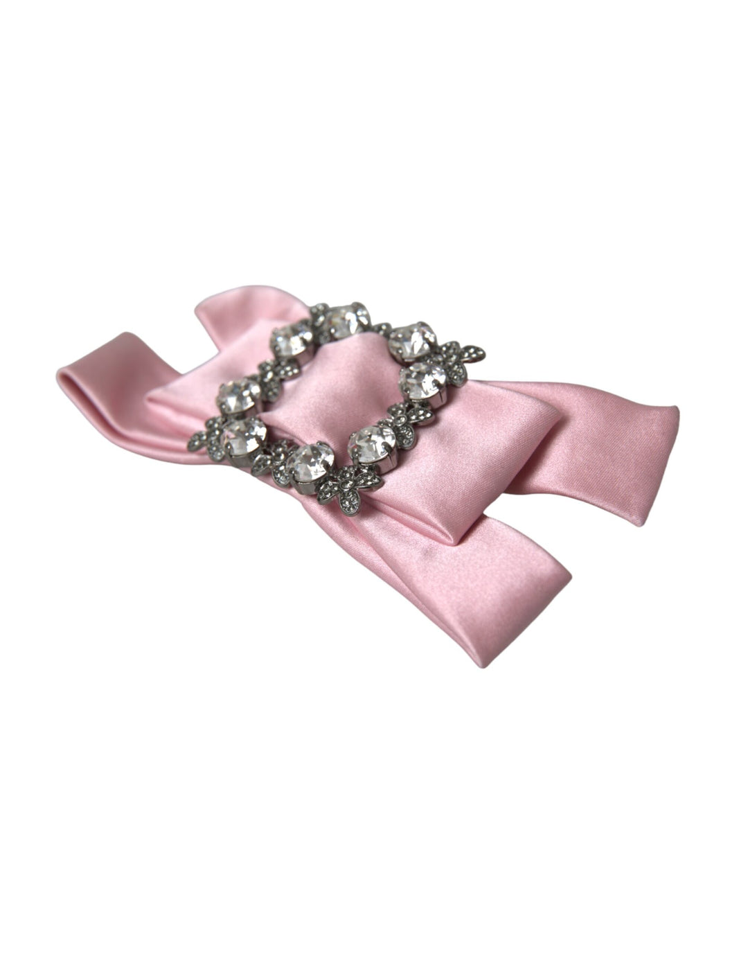 Dolce & Gabbana - Dolce & Gabbana Pink Satin Crystal Jewelry Brooch Hair Pin - SMY10228 - Ask Me Wear