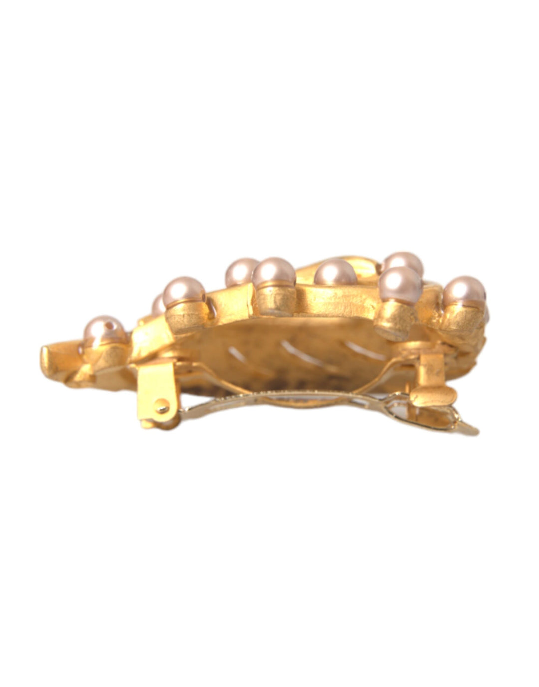 Dolce & Gabbana - Dolce & Gabbana Gold Brass Leaf Embellished Jewelry Brooch Hair Pin - SMY10315 - Ask Me Wear