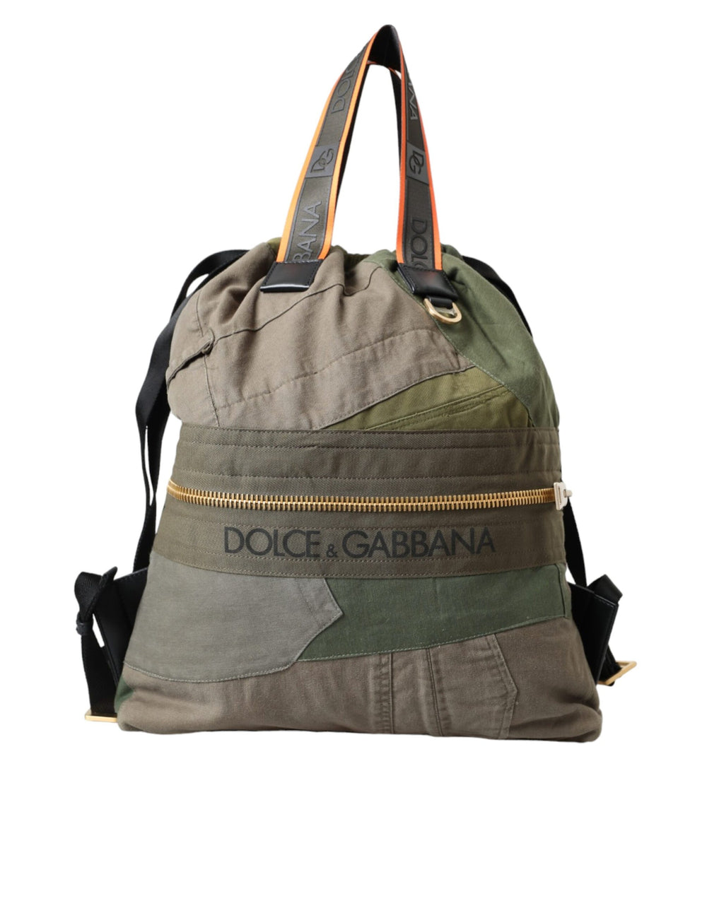 Dolce & Gabbana - Dolce & Gabbana Military Green Patchwork Rucksack Backpack Bag - BAG1479 - Ask Me Wear