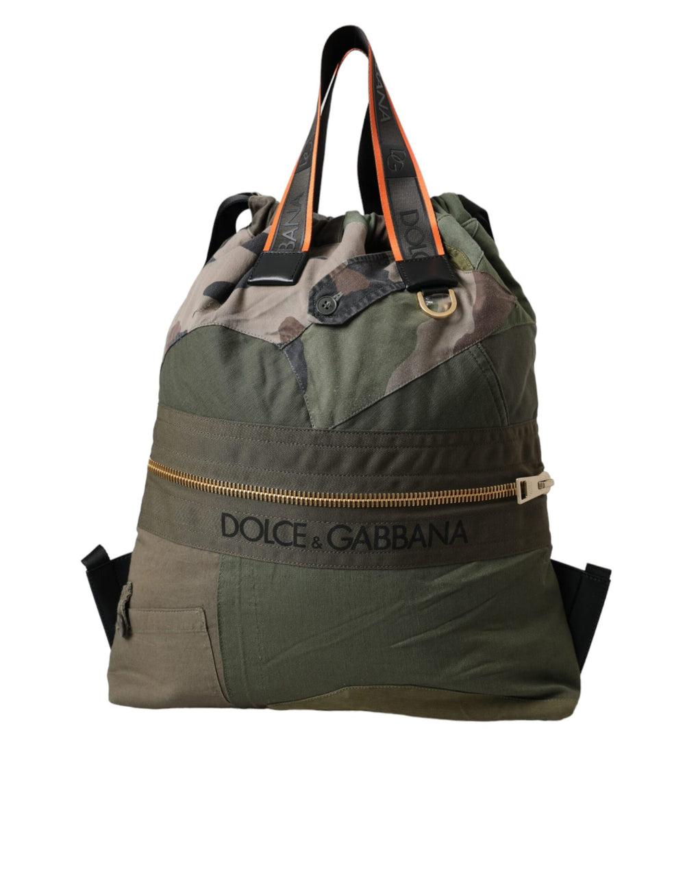 Dolce & Gabbana - Dolce & Gabbana Military Green Patchwork Rucksack Backpack Bag - BAG1480 - Ask Me Wear