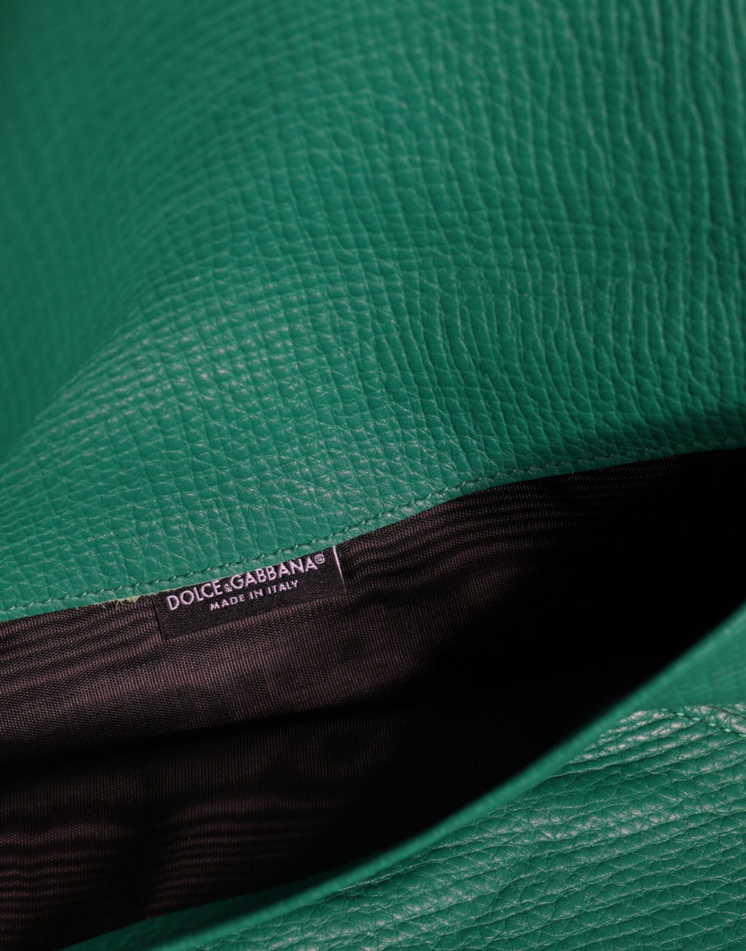 Dolce & Gabbana - Dolce & Gabbana Green Leather Handbag Clutch Mini Purse Pouch Tablet Case - BAG1542 - Ask Me Wear