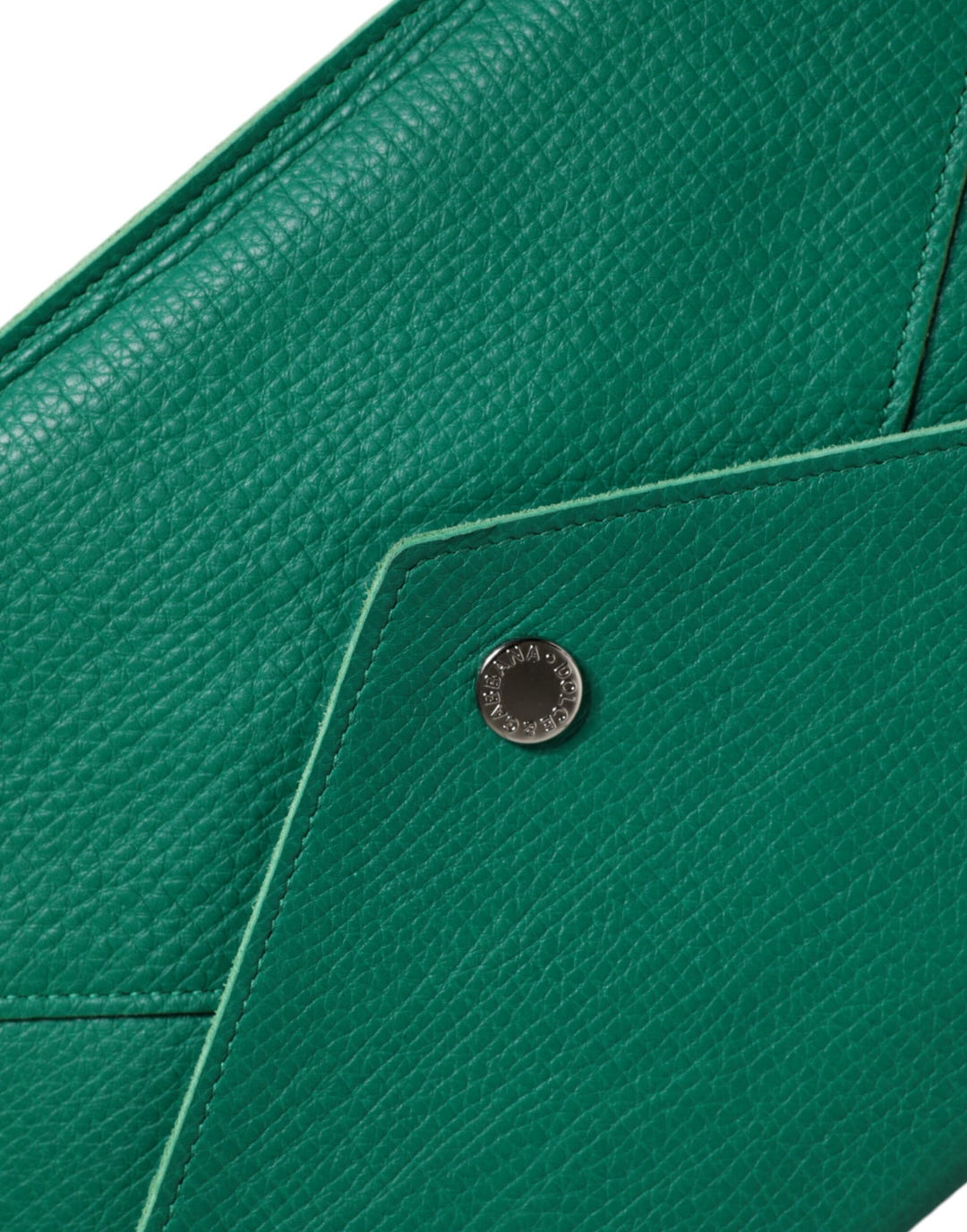 Dolce & Gabbana - Dolce & Gabbana Green Leather Handbag Clutch Mini Purse Pouch Tablet Case - BAG1542 - Ask Me Wear