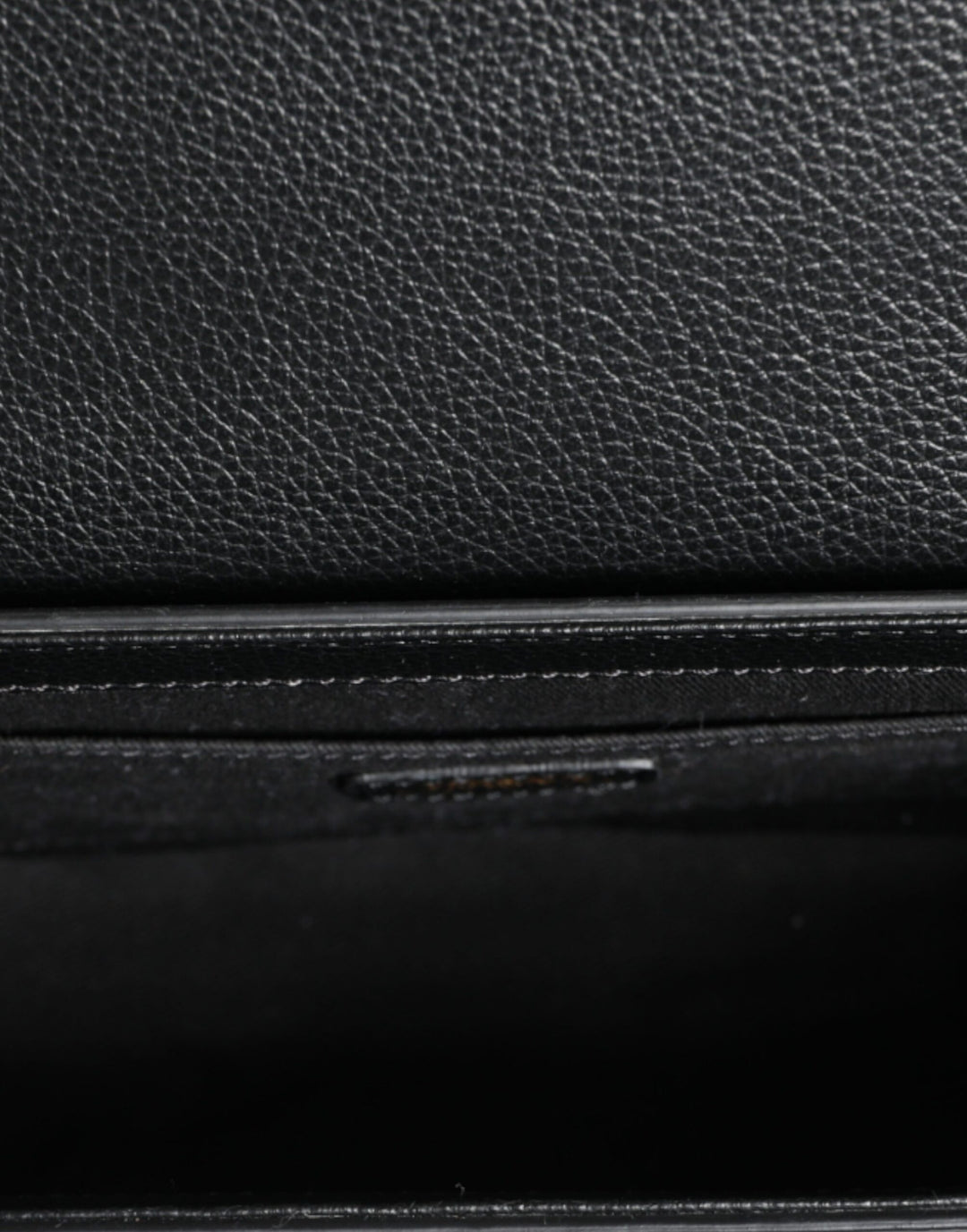 Versace Black Grainy Calf Leather Logo Crossbody Shoulder Bag