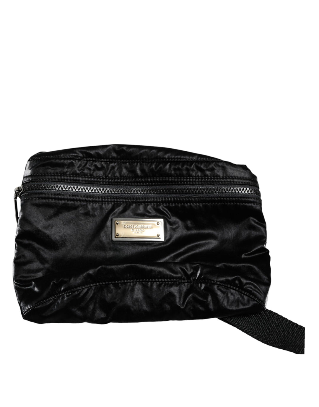 Dolce & Gabbana - Dolce & Gabbana Black Nylon Fabric Belt Waist Fanny Pack Bag - BAG4106 - Ask Me Wear