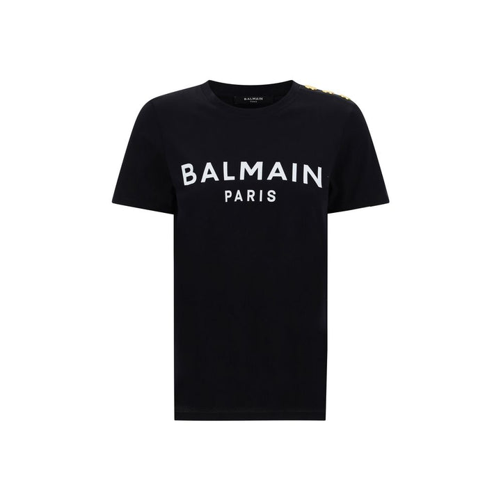 Balmain Black Cotton T-Shirt