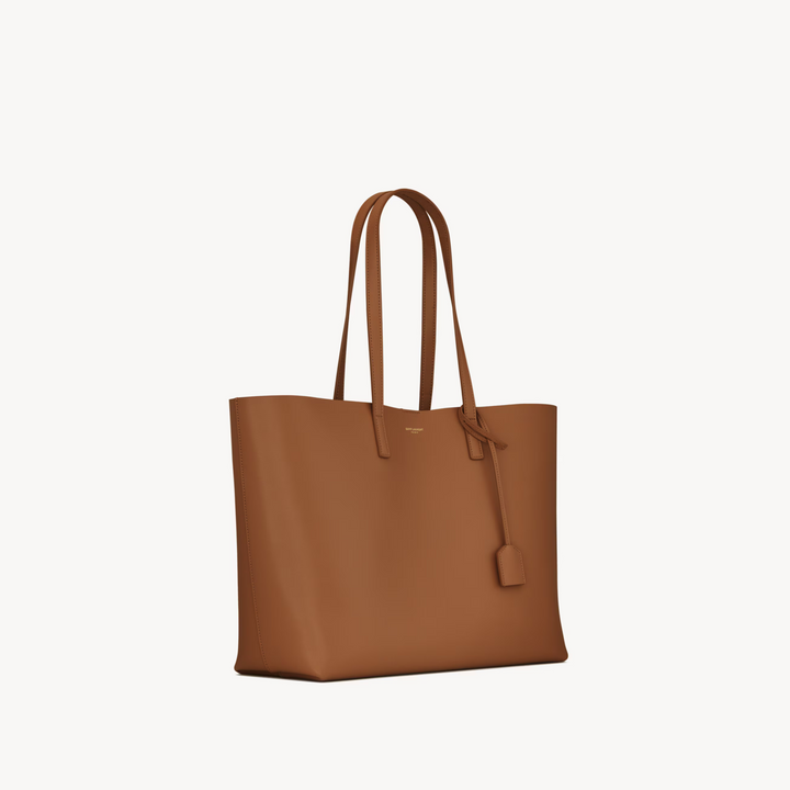 Saint Laurent Large East/West Tote Bag in Brick Leather – Cassandre Charm