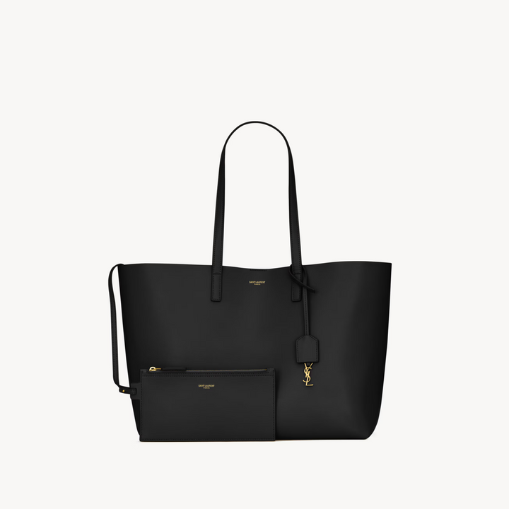 Saint Laurent Large Leather East/West Tote Bag – Cassandre Charm