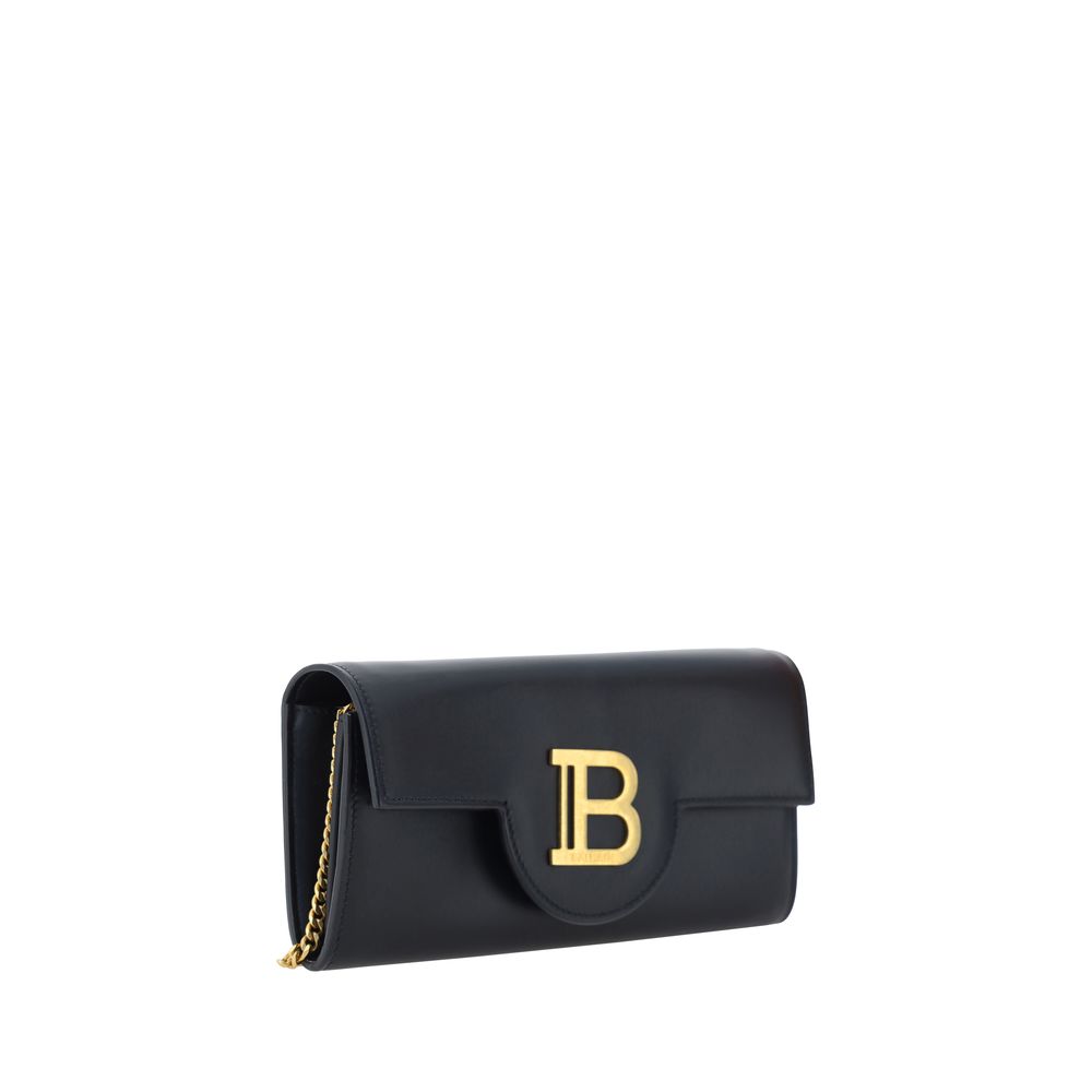 Balmain Black Calf Leather Bos Taurus Shoulder Bag