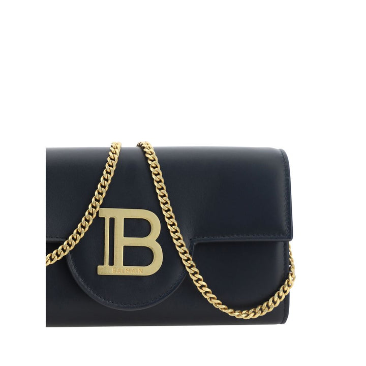 Balmain Black Calf Leather Bos Taurus Shoulder Bag