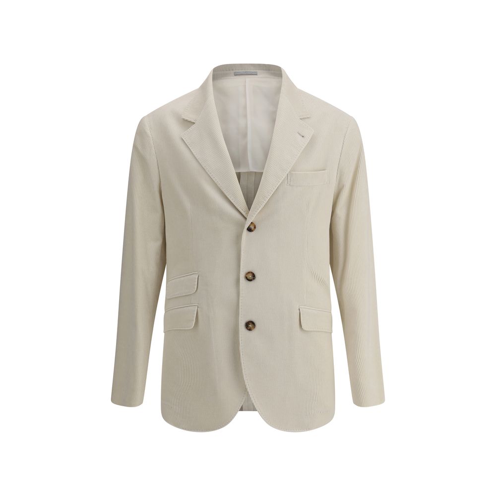 【VIP価格】BRUNELLO CUCINELLI Blazer Jacket Brunello Cucinelli // Grey Pinstripe Wool Blazer – VSP