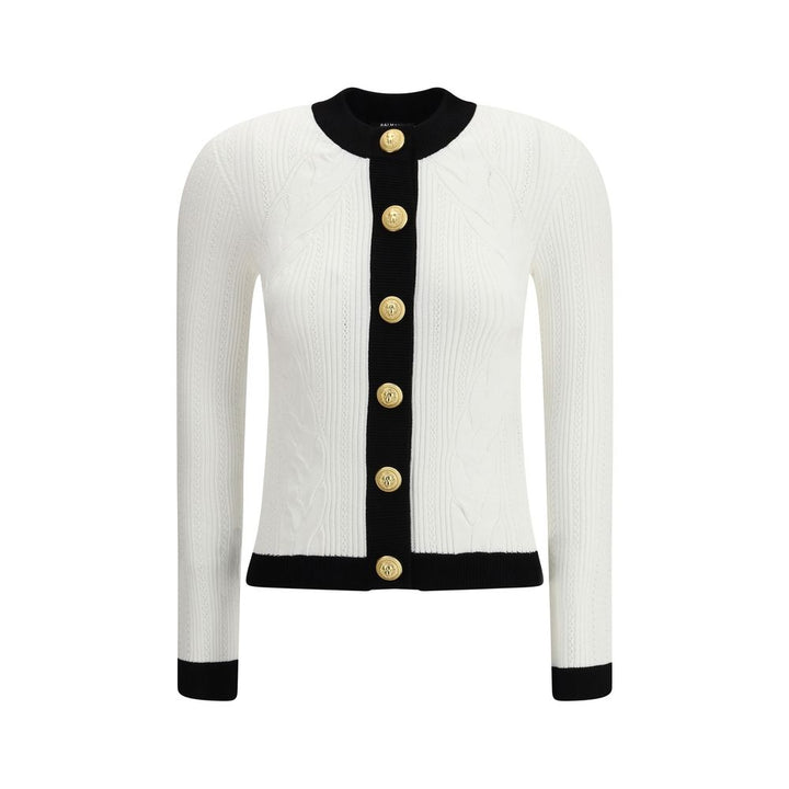 Balmain White Viscose Cardigan
