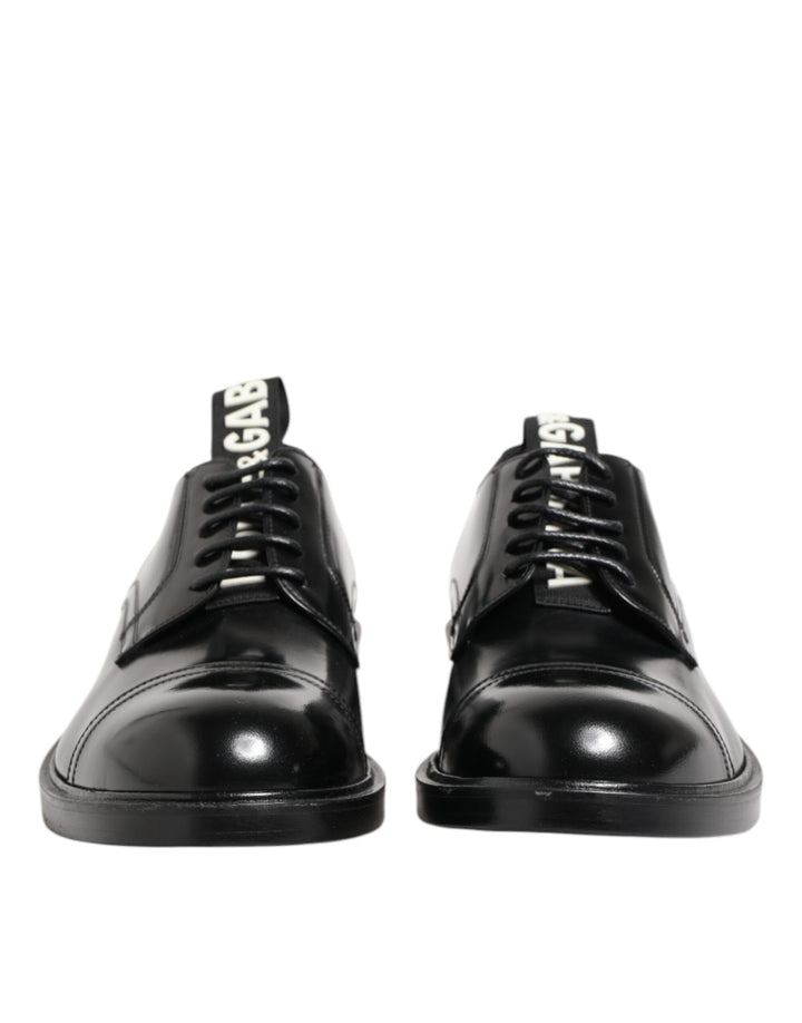 Dolce & Gabbana Black Leather Dress Lace Up Men Formal Shoes