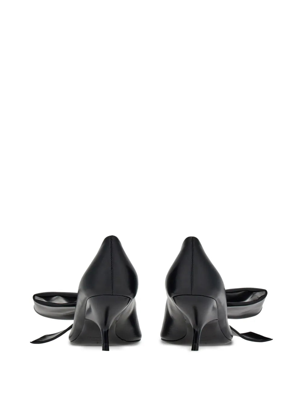 Ferragamo 105Mm Oversized-Bow Leather Pumps