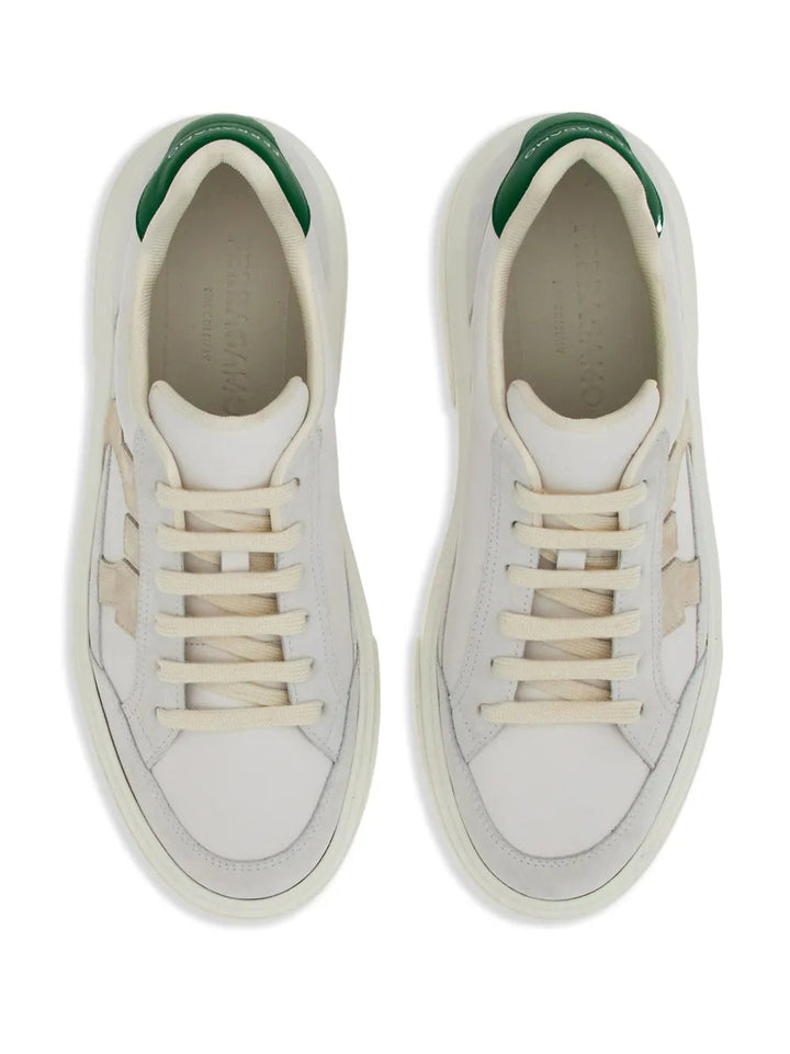 Ferragamo Gancini-Patch Calfskin Sneakers