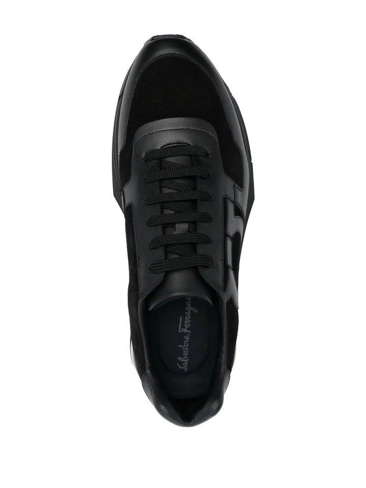 Ferragamo Gancini-Patch Lace-Up Sneakers