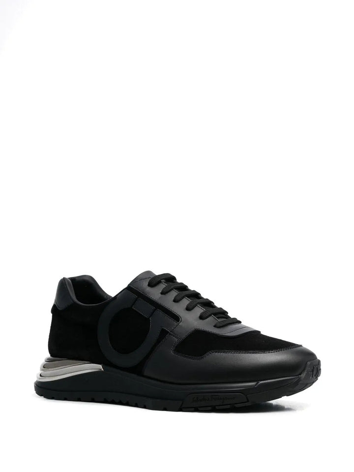 Ferragamo Gancini-Patch Lace-Up Sneakers